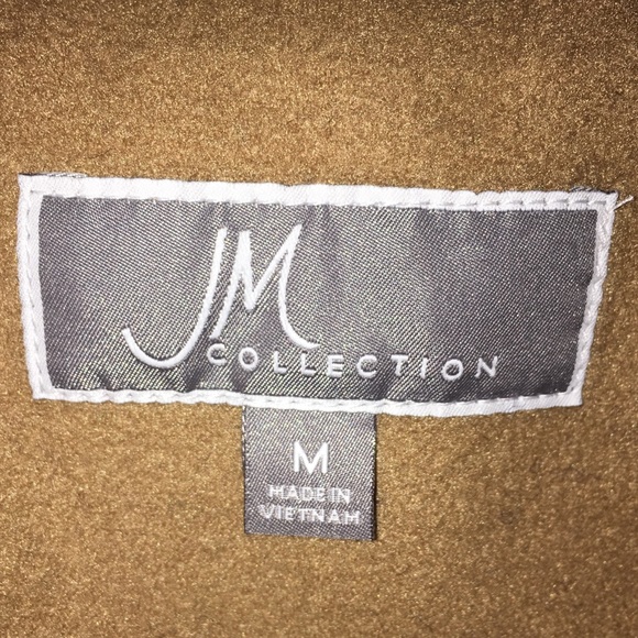 Tan Peacoat, JM Collection, Winter Lightweight Pea Coat, Classy, Caramel, Medium - Picture 11 of 12